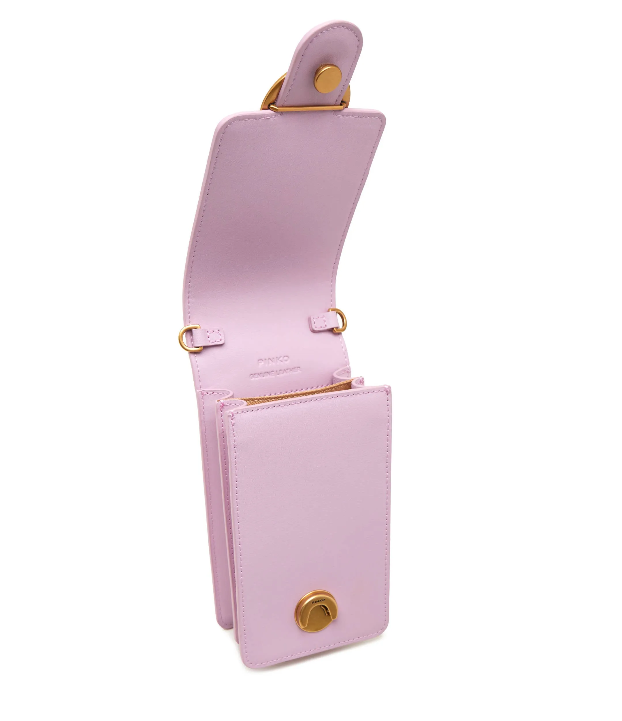 P.I.N.K.O Leather cell phone bag LOVE ONE SMART VITELLO SETA