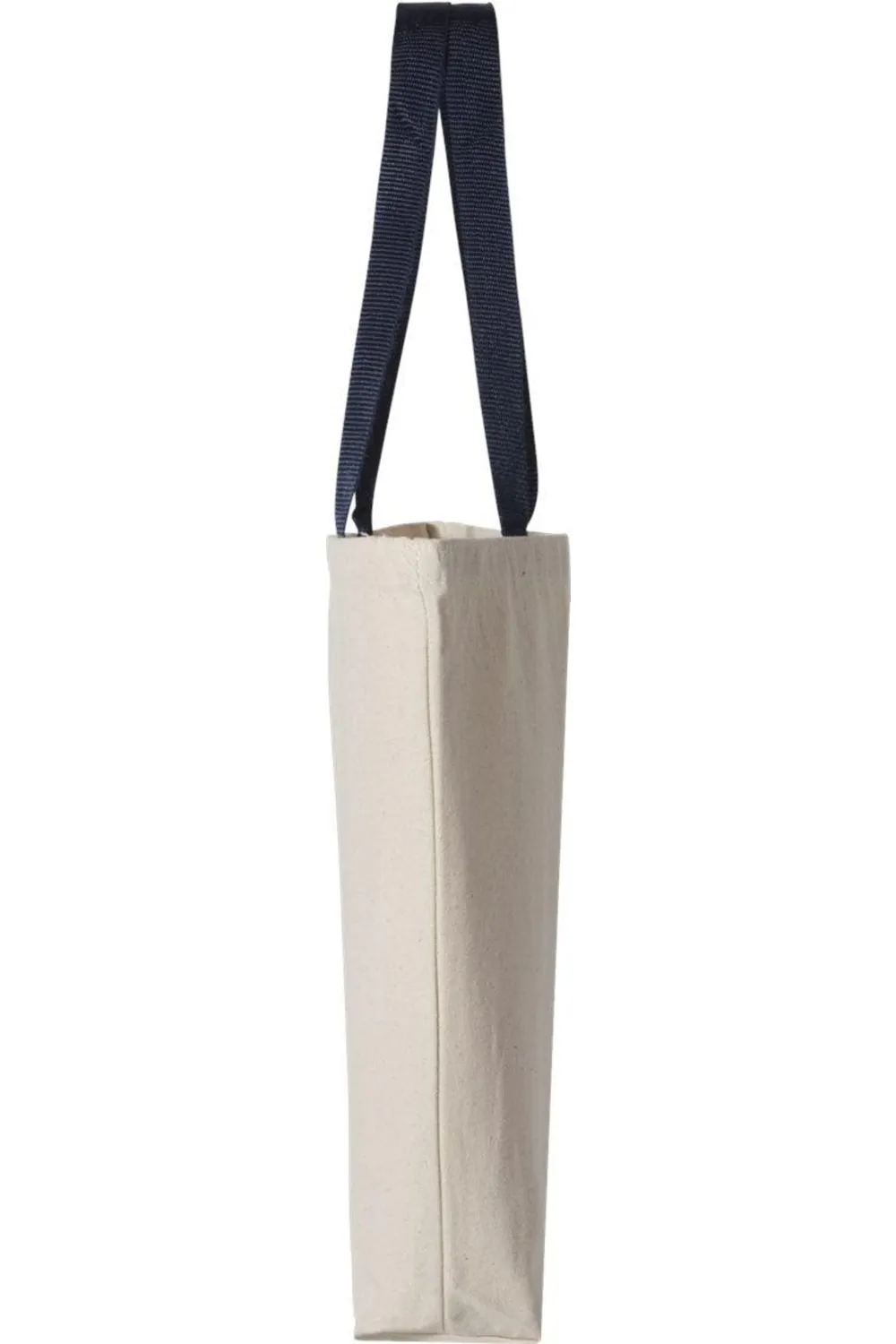 Q-Tees 11L Canvas Tote with Contrast-Color Handles
