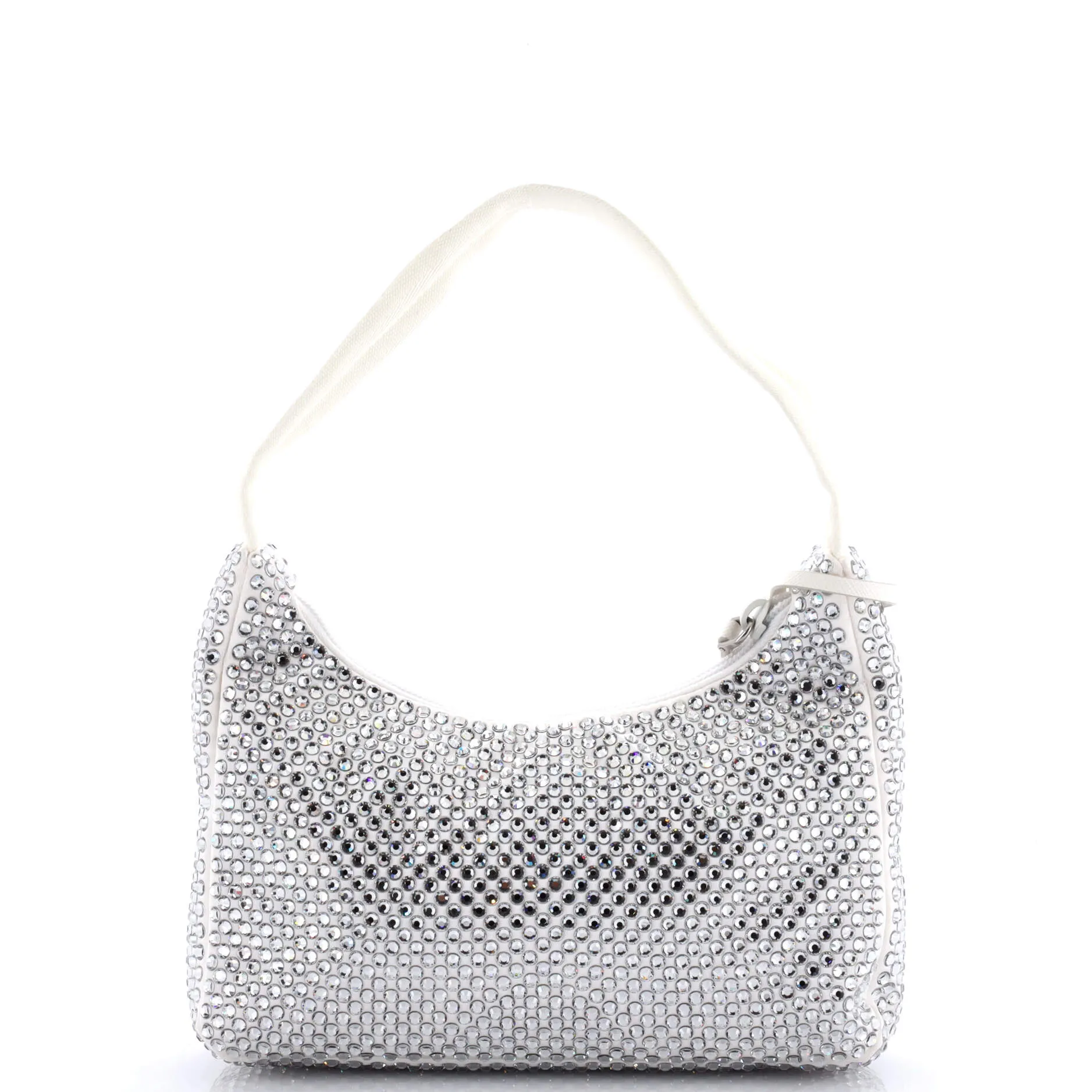 Re-Edition 2000 Hobo Crystal Embellished Satin Mini