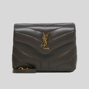 SAINT LAURENT YSL Loulou Toy Strap Bag In Quilted "Y" Leather Light Musk 678401DV707