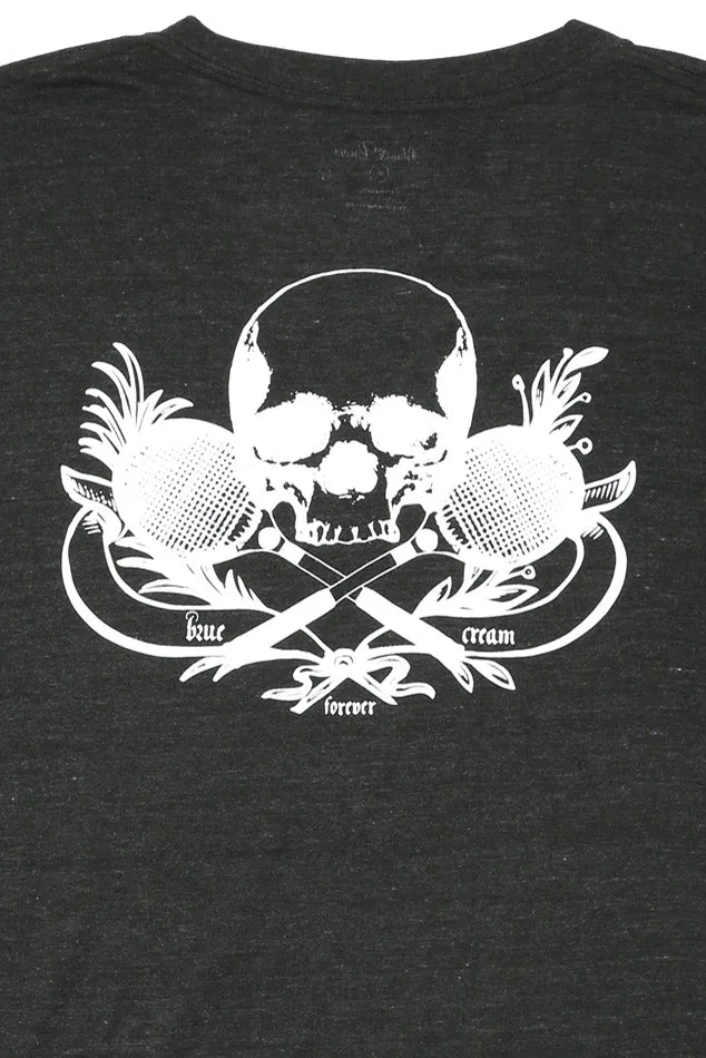 Skull V-Neck Tee Black