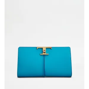 T Timeless Clutch Bag in Leather Small