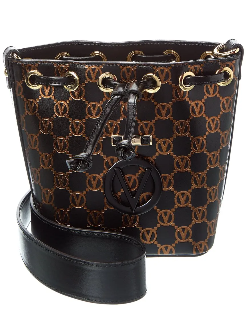 Valentino by Mario Valentino Jules Monogram Leather Bucket Bag