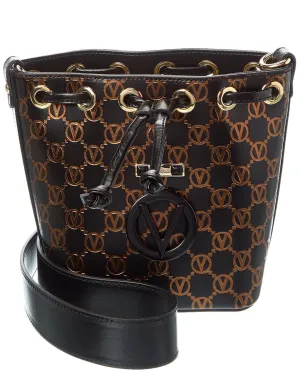 Valentino by Mario Valentino Jules Monogram Leather Bucket Bag