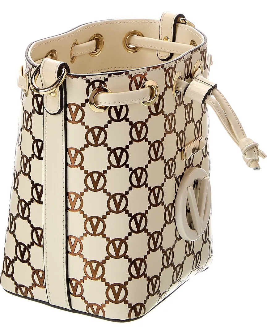 Valentino by Mario Valentino Jules Monogram Leather Bucket Bag