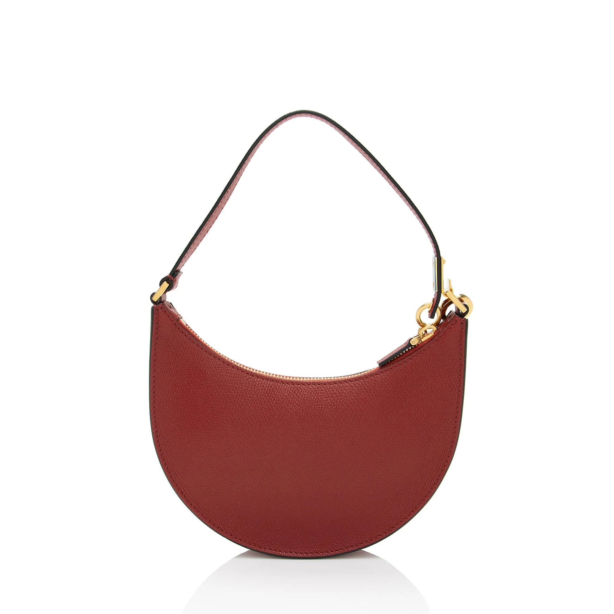 Valentino Grainy Calfskin VLogo Moon Mini Chain Hobo