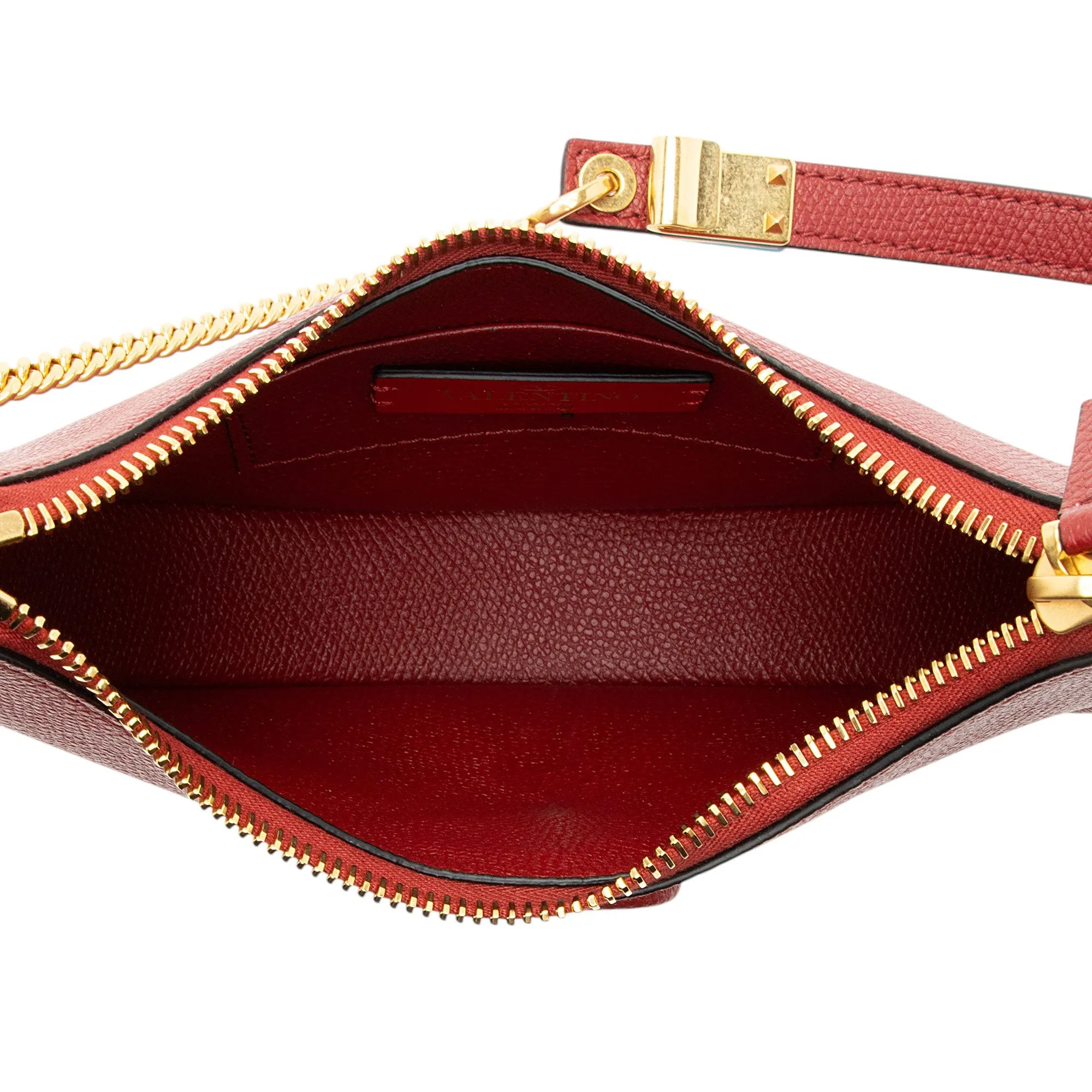 Valentino Grainy Calfskin VLogo Moon Mini Chain Hobo