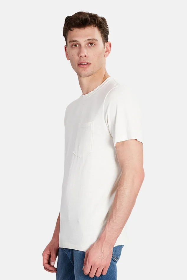 Washed White Jungmaven Baja Pocket Tee
