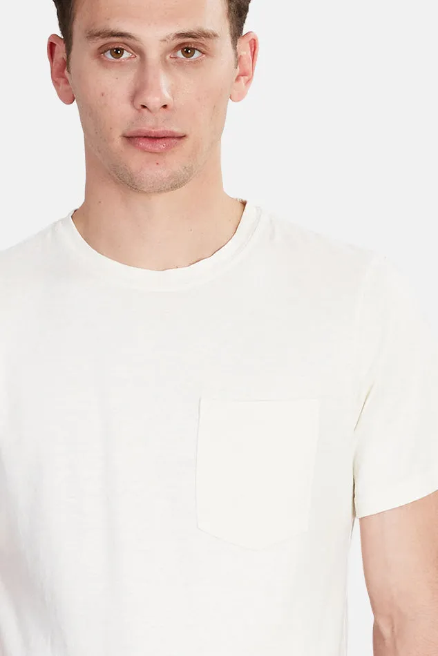 Washed White Jungmaven Baja Pocket Tee