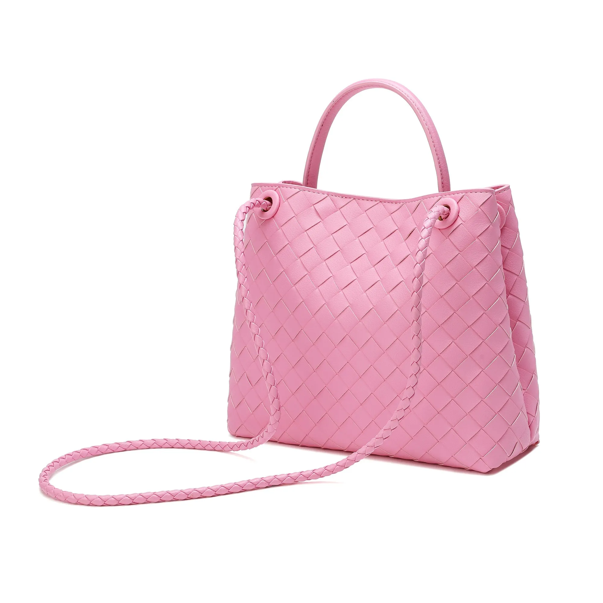 Woven Leather Top-handle/ Shoulder Bag